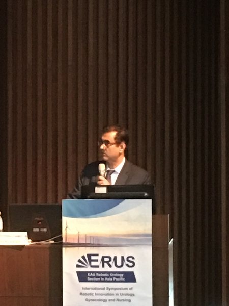 ERUS 2019 robotic urology symposium podium