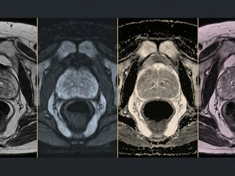 Multiparametric MRI montage of the prostate