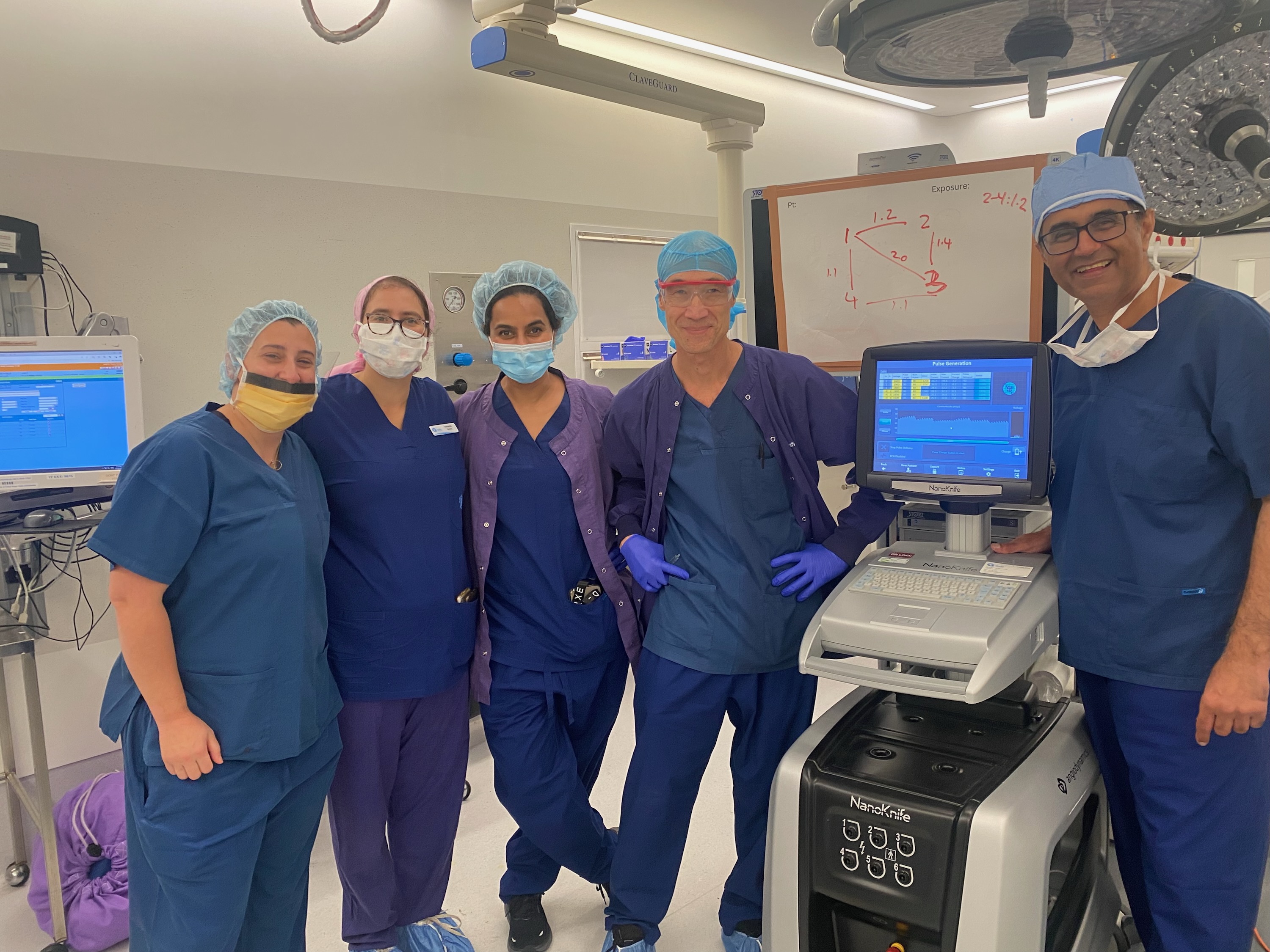 Dr Raji Kooner with surgical team